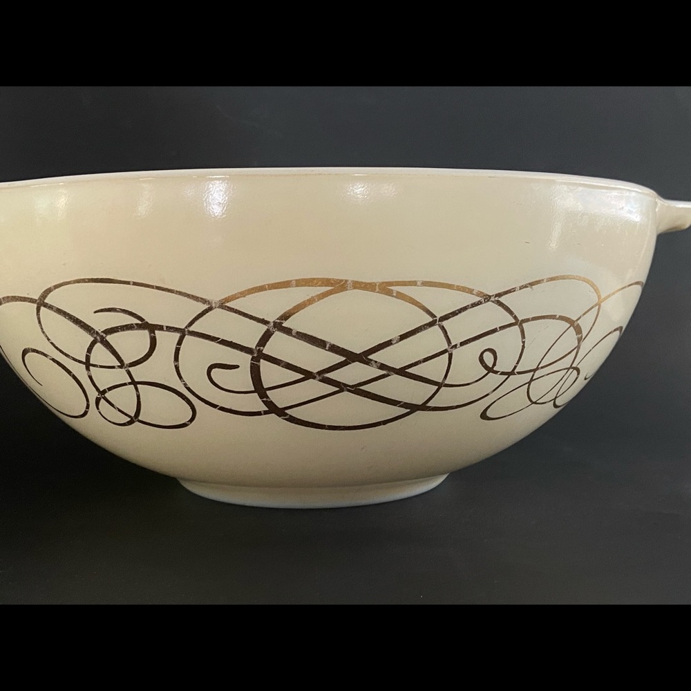 Vintage Pyrex 50’s scroll gold - Picture 2 of 11